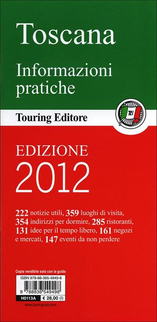Toscana  - Libro Touring 2011, Guide verdi d'Italia | Libraccio.it