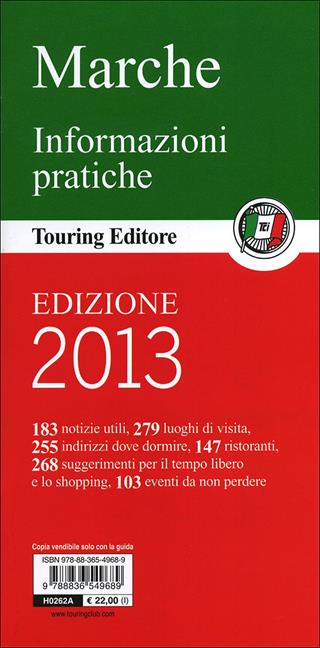 Marche  - Libro Touring 2011, Guide verdi d'Italia | Libraccio.it