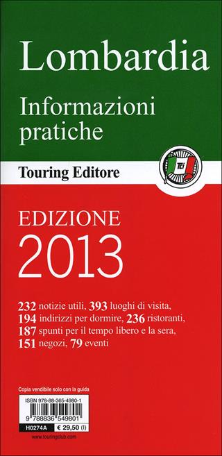 Lombardia  - Libro Touring 2011, Guide verdi d'Italia | Libraccio.it