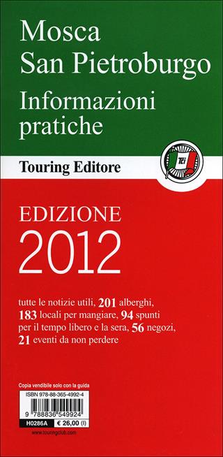 Mosca e San Pietroburgo  - Libro Touring 2011, Guide verdi d'Europa | Libraccio.it