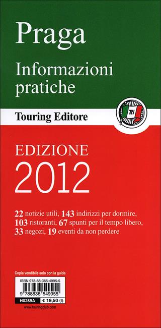 Praga  - Libro Touring 2011, Guide verdi d'Europa | Libraccio.it