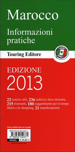 Marocco  - Libro Touring 2011, Guide verdi del mondo | Libraccio.it