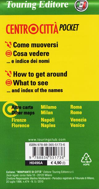 Torino-Turin 1:12.000. Ediz. bilingue  - Libro Touring 2010, Centrocittà pocket | Libraccio.it