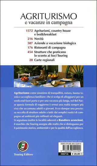Agriturismo e vacanze in campagna 2010  - Libro Touring 2010, Guide accoglienza | Libraccio.it