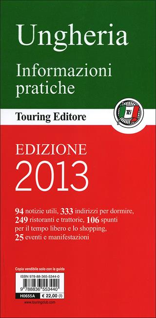 Ungheria  - Libro Touring 2011, Guide verdi d'Europa | Libraccio.it