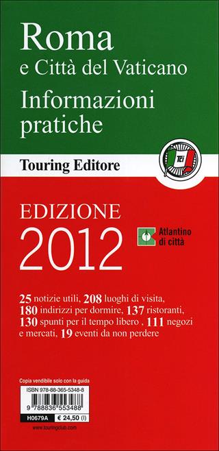 Roma e Città del Vaticano  - Libro Touring 2010, Guide verdi d'Italia | Libraccio.it