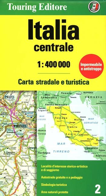 Italia centrale 1:400.000. Carta stradale e turistica  - Libro Touring 2011, Carte d'Italia 1:400.000 | Libraccio.it