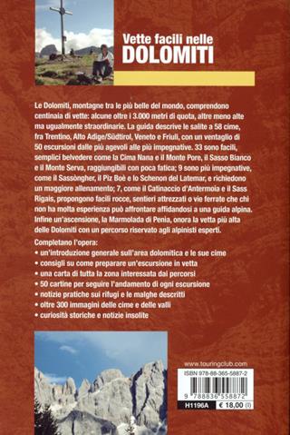 Vette facili nelle Dolomiti. 50 ascensioni classiche per escursionisti - Stefano Ardito - Libro Touring 2012, Dolomiti | Libraccio.it