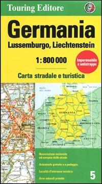 Germania, Lussemburgo, Liechtenstein 1:800.000. Carta stradale e turistica  - Libro Touring 2012, Carte d'Europa 1:800.000 | Libraccio.it
