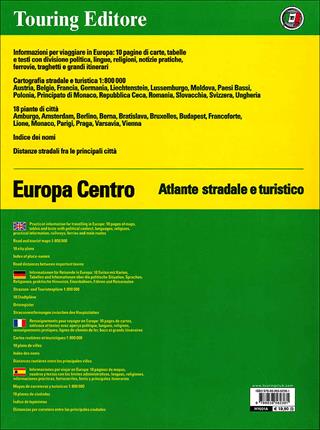 Europa centro. Atlante stradale e turistico 1:800.000. Ediz. multilingue  - Libro Touring 2013, Atlanti stradali | Libraccio.it
