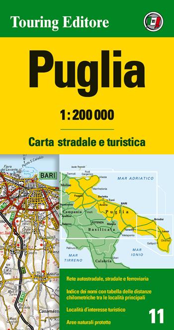 Puglia 1:200.000. Carta stradale e turistica. Ediz. multilingue  - Libro Touring 2015, Carte regionali 1:200.000 | Libraccio.it