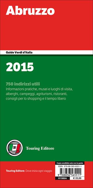 Abruzzo  - Libro Touring 2015, Guide verdi d'Italia | Libraccio.it