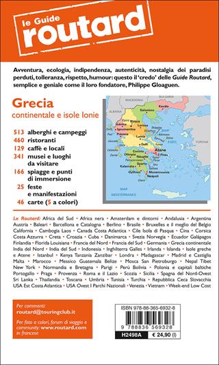 Grecia continentale e isole ionie. Con carta geografica ripiegata  - Libro Touring Il Viaggiatore 2016, Guide Routard. Europa | Libraccio.it
