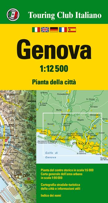 Genova 1:12.500. Ediz. multilingue  - Libro Touring 2017, Piante di città | Libraccio.it