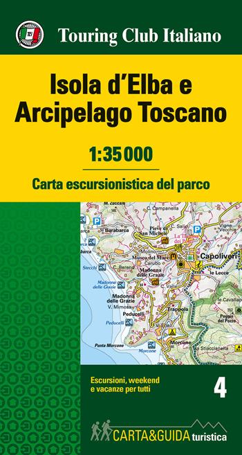 Isola d'Elba e Arcipelago toscano. Carta escursionistica del parco. 1:35.000  - Libro Touring 2017, Carta & guida turistica | Libraccio.it