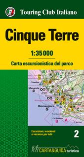 Cinque Terre. Carta escursionistica del parco. 1:35.000