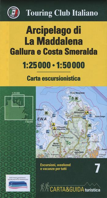 Arcipelago di La Maddalena, Gallura e Costa Smeralda 1:25.000-1:50.000. Con Guida al parco  - Libro Touring 2018, Carta & guida turistica | Libraccio.it