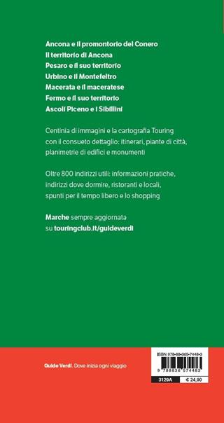 Marche  - Libro Touring 2019, Guide verdi d'Italia | Libraccio.it