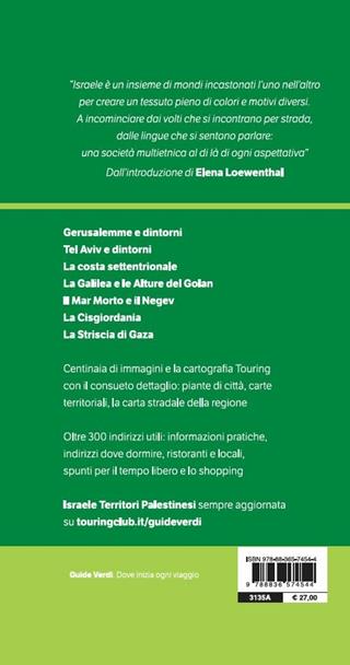 Israele. Territori palestinesi  - Libro Touring 2019, Guide verdi d'Europa e del mondo | Libraccio.it