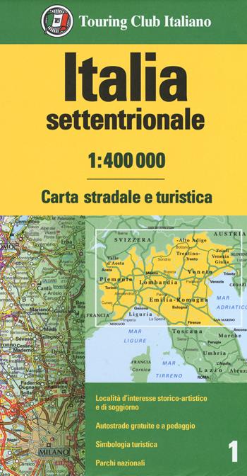 Italia settentrionale 1:400.000. Carta stradale e turistica  - Libro Touring 2019, Carte d'Italia 1:400.000 | Libraccio.it
