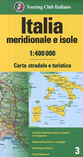 Italia meridionale e isole 1:400.000. Carta stradale e turistica  - Libro Touring 2019 | Libraccio.it