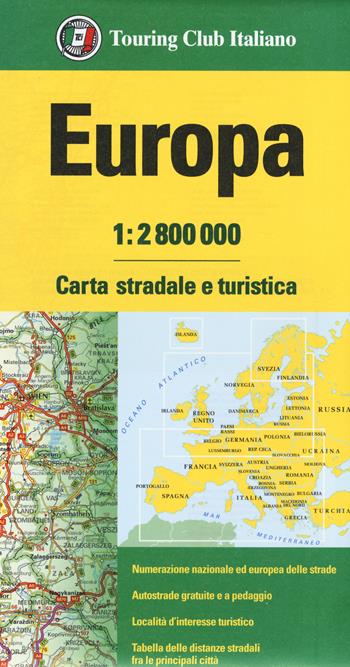 Europa 1:2.800.000. Carta stradale e turistica  - Libro Touring 2020, Carte d'Europa 1:800.000 | Libraccio.it
