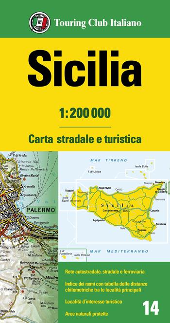 Sicilia 1:200.000. Carta stradale e turistica  - Libro Touring 2020 | Libraccio.it