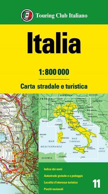 Italia 1:800.000. Carta stradale e turistica  - Libro Touring 2021, Carte d'Europa 1:800.000 | Libraccio.it