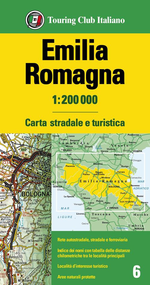 Emilia Romagna 1:200.000 - Libro Touring 2022, Carte turistiche d ...