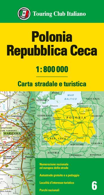 Polonia. Repubblica Ceca 1:800.000  - Libro Touring 2023 | Libraccio.it