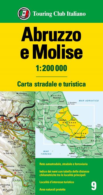 Abruzzo e Molise 1:200.000  - Libro Touring 2024, Carte regionali 1:200.000 | Libraccio.it