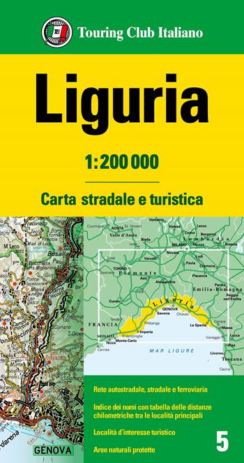Liguria 1:200.000  - Libro Touring 2024, Carte regionali 1:200.000 | Libraccio.it