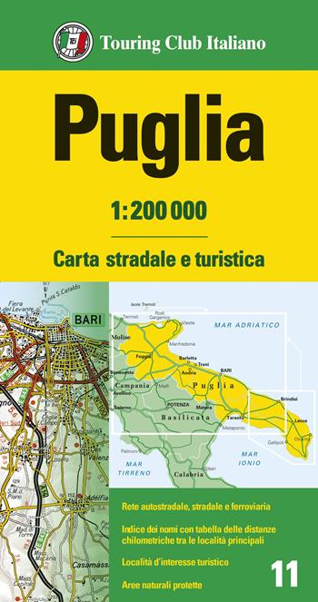 Puglia 1:200.000  - Libro Touring 2025, Carte regionali 1:200.000 | Libraccio.it