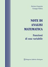 Note di analisi matematica. Funzioni di una variabile