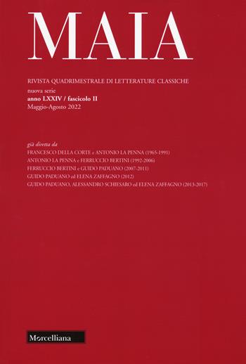 Maia. Rivista di letterature classiche (2022). Vol. 2  - Libro Morcelliana 2023 | Libraccio.it