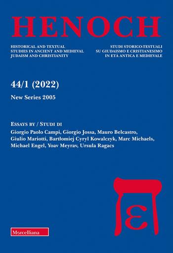 Henoch (2022). Vol. 44/1  - Libro Morcelliana 2023, Henoch | Libraccio.it