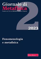Giornale di metafisica (2023). Vol. 2: Fenomenologia e metafisica