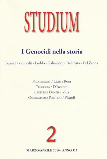Studium (2016). Vol. 2: I genocidi nella storia.  - Libro Studium 2016 | Libraccio.it