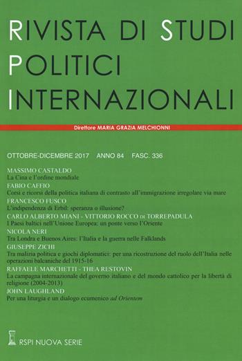 Rivista di studi politici internazionali (2017). Vol. 4  - Libro Studium 2018 | Libraccio.it