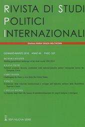 Rivista di studi politici internazionali (2018). Vol. 1