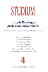 Studium (2018). Vol. 4: Joseph Ratzinger professore universitario.
