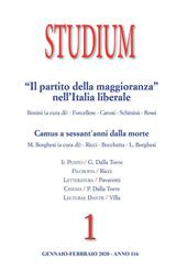 Studium (2020). Vol. 1: Partito della maggioranza» nell'Italia liberale. Camus a sessant'anni dalla morte, «Il.