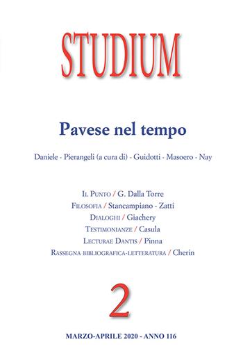 Studium (2020). Vol. 2: Pavese nel tempo  - Libro Studium 2020 | Libraccio.it