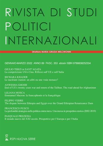 Rivista di studi politici internazionali (2022). Vol. 1  - Libro Studium 2022 | Libraccio.it
