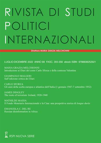 Rivista di studi politici internazionali (2022). Vol. 3-4  - Libro Studium 2023 | Libraccio.it