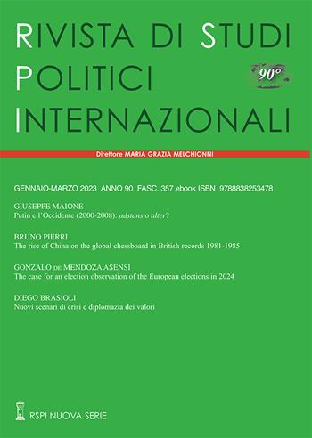 Rivista di studi politici internazionali (2023). Vol. 1  - Libro Studium 2023 | Libraccio.it