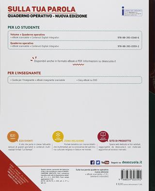 Sulla Tua parola. Quaderno operativo. Per le Scuole superiori. - Gianmario Marinoni, Claudio Cassinotti, PROVEZZA ML - Libro Marietti Scuola 2018 | Libraccio.it