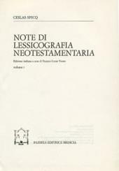 Note di lessicografia neotestamentaria. Vol. 1