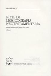 Note di lessicografia neotestamentaria. Vol. 2