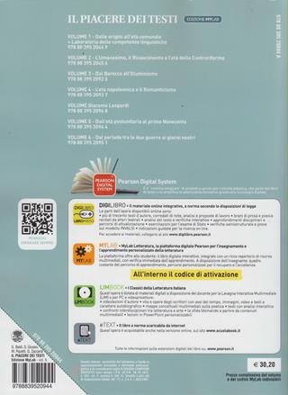 Piacere dei testi. Ediz. mylab. Per le Scuole superiori. Vol. 5 - Baldi, Giusso, Razetti - Libro Paravia 2015 | Libraccio.it